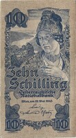 10 schilling 1945 Ausztria 5 jegyű sorszám 7.