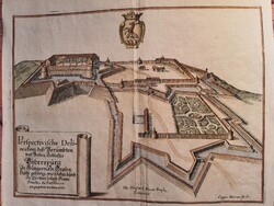 Merian, Mattheus: Vöröskő vára (Biebersburg, Červený Kameň) – 1672 Felvidék, Szlovákia