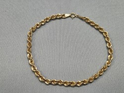 14 K arany karlánc, karkötő 3,08 g
