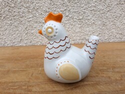 Hollóházi porcelán Art deco tyúkocska
