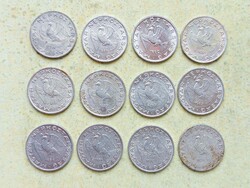 Magyarország 12 db Különböző Érme 10 Fillér 1977-1990