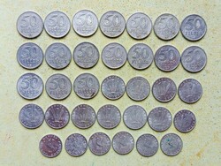 Magyarország 34 db Különböző Érme 10 20 50 Fillér 1967-1991