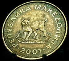 Észak Macedónia 5 Dénár, 2001 E11A1