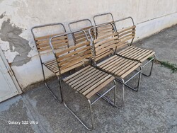 Retro kerti székek régi csővázas rakásolható székek vendéglátos székek retro kocsma büfé bisztró szé