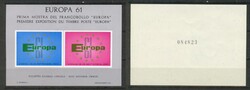 Europa 61 Nápoly bélyegkiállítás hivatalos emléklapja, sorszámozott és postatiszta