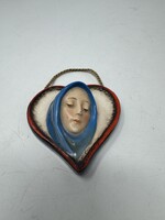 Ritka Hummel Goebel Madonna Szűz Mária kisméretű kerámia falidísz (7,5cm) RZ