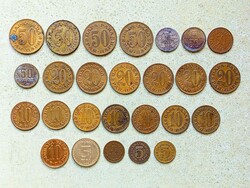 Jugoszlávia 26 db Különböző Érme 5 10 20 50 Para 1925-2000