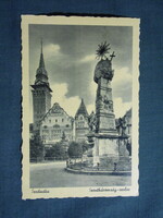 Képeslap,Szerbia,Szabadka,Szentháromság szobor látkép,részlet,Weinstock Bp. kiadás, 1940-