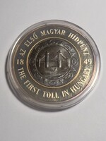 Ezüst érme Ag 999 "Első Magyar Hídpénz 1849" MKB 1 Uncia