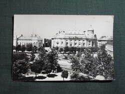 Képeslap,Makó,Lenin tér látkép,részlet, 1970-