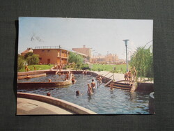 Képeslap,Makó,strand fürdő látkép,részlet, 1967-