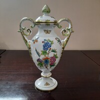 Herendi Viktória mintás porcelán 2 füles serleg dísz váza