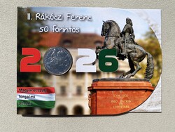 2026 II. Rákóczi Ferenc 50 forintos bliszter - csupán 400 példány! RITKA, sorszám: 141