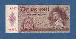 5 Pengő 1939 VF+