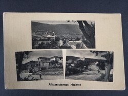 Régi  képeslap Pilisszentkereszti részletek 1960