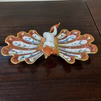 Herendi Gödöllő, Siang Rouge pattern dolphin shell serving dish, table centerpiece
