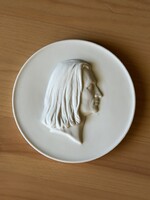 Meissen porcelán fali dísz plakett Franz Liszt, Liszt Ferenc