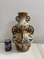 Antik nagyméretű 6 füles Fischer  váza  c1880