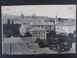 Régi képeslap - Pécs látkép - Fürst Lipót dohánynagyáruda kiadása Pécs -