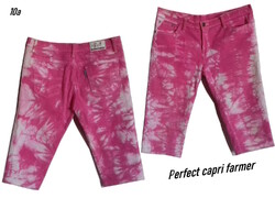 Sztreccses pink, batikolt Perfect capri farmer övvel M-es 10a