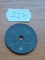 BELGIUM BELGIE - BELGIQUE 25 CENTIMES 1944 WW II. CINK, III. Leopold király  224.