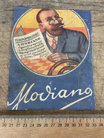 -AX444- Modiano szivarkapapír reklám kivágás Tótkomlós Benzit Azra plakát papírrégiség 1930