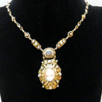 Austro-Hungarian Monarchy Cameo Silver Necklace