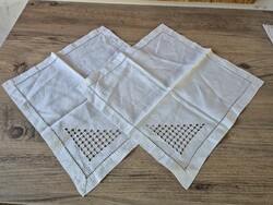 Retro 2 db azsúrozott textil szalvéta
