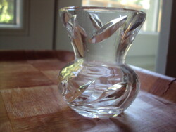 Hollóházi crystal vase, violet vase