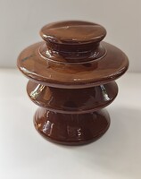 Nagyméretű Zsolnay Pécs ipari porcelán szigetelő / brutalista design objekt – ritka dekor darab