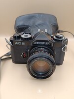 Japán Revueflex AC2 AC-2 Chinon Pentax K 50mm F1.4 vintage fényképezőgép (OLAJOS LASSÚ BLENDE)