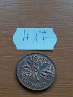 KANADA 1 CENT 1974  II. Erzsébet királynő,  Bronz  417.