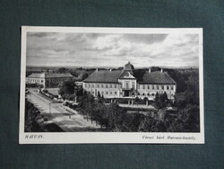 Képeslap,Hatvan,Báró Hatvany kastély látkép,részlet,Karinger Bp. kiadás, 1940-