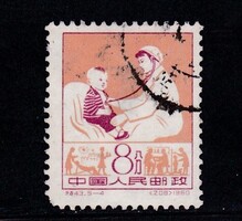 Kína 8 Hazafias Egészségügyi Kampány Régi Bélyeg 1960