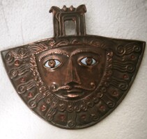 Kótai József falimaszk bronz zománc mcm retro vintage