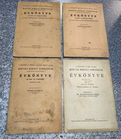 4 kötet a budapesti II. kerületi Mátyás Király Gimnázium  régi évkönyvei. 1940, 1941, 1942, 1947,