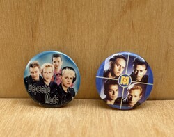 Régi retro trafikáru Depeche Mode kitűző jelvény 2 db együtt