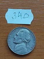 USA 5 CENT 1964 Thomas Jefferson, Réz-nikkel 340.