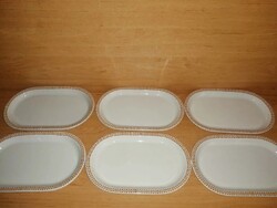 Alföldi porcelán terrakotta mintás ovális tányér készlet - 6 db (1)