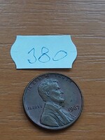 USA 1 CENT 1967  Abraham Lincoln, Réz-cink  380.