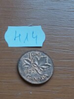 KANADA 1 CENT 1972  II. Erzsébet királynő,  Bronz  414.