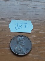 USA 1 CENT 1976 / D,  Abraham Lincoln,  Réz-cink 387.