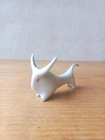 Hollóházi porcelán mini bika figura - ritkaság