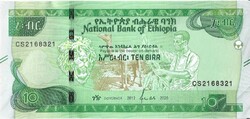10 birr 2012 Etiópia UNC