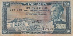 50 dollár dollars 1966 Etiópia Hailé Szelasszié Ritka