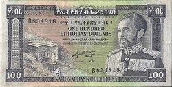 100 dollár dollars 1966 Etiópia Hailé Szelasszié Ritka