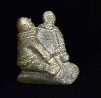 AUTENTIKUS KANADAI INUIT - ESZKIMÓ FARAGOTT KŐ FIUGRA !