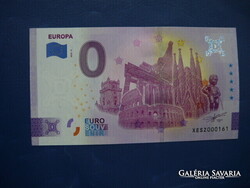 GERMANY 0 EURO 2022 EUROPE! SAGRADA FAMILIA MANEKEN PIS COLOSSEUM! RARE SOUVENIR PAPER MONEY! UNC!