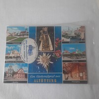 Képeslap a bajorországi Altöttingből  havasi gyopárral, eredeti celofán tokban kb.1990.