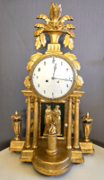 Nagyméretű,felesütős copf asztali óra, cca.1780